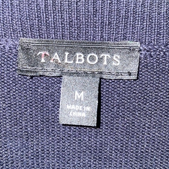 Talbots Llama Crew Neck Sweater with Pom Pom Details Size Medium - Picture 2 of 6